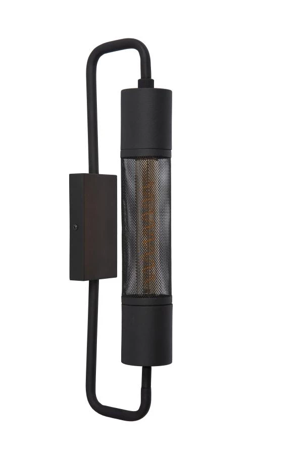 Lucide CALIXT - Wall light - 1xE27 - Black - off